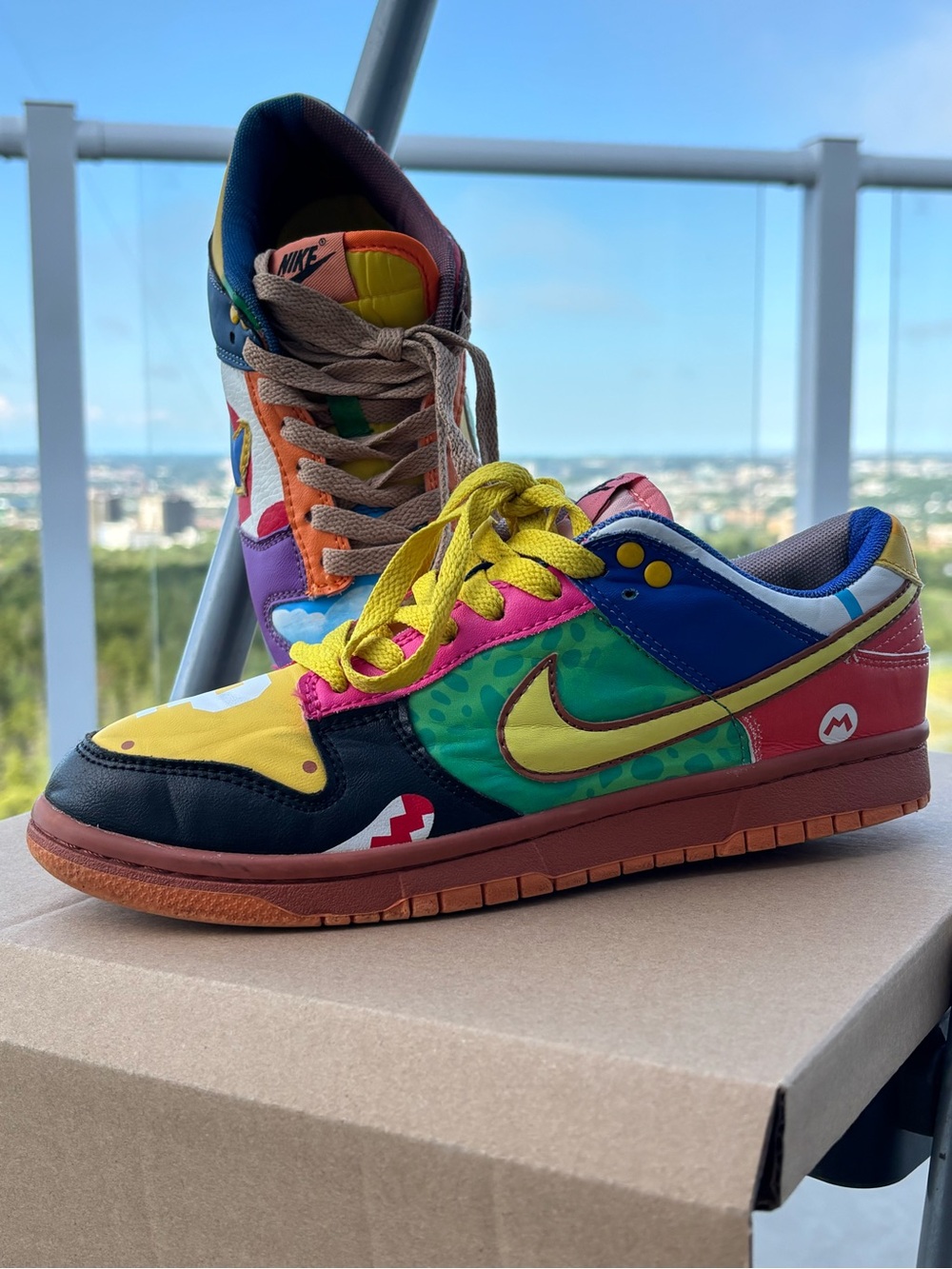 Nike Dunk Low “What The Super Mario” Youth Size 4.5 Sneakers